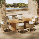 Ripple Series Teak Outdoor Dining Set