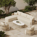 Ripple Series Aluminum Outdoor L-Shaped Sofa Set