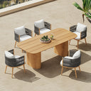 Ripple Series Teak Outdoor Dining Set